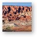Huge rock formations in Arches N. P. (see the road on the bottom?) Metal Print