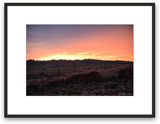 Sunset over Arches National Park Framed Fine Art Print