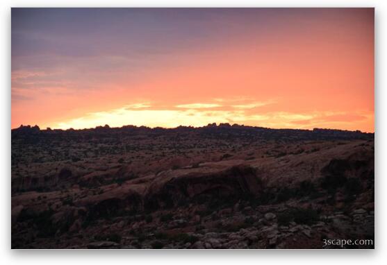 Sunset over Arches National Park Fine Art Metal Print