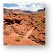 Road to the right and left around canyon Metal Print