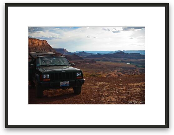 Jeep back at Hurrah Pass Framed Fine Art Print