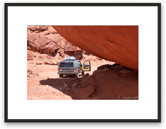 And it coming back to crush the Jeep! Framed Fine Art Print