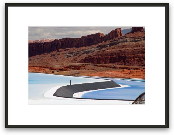 Salt evaporation ponds Framed Fine Art Print