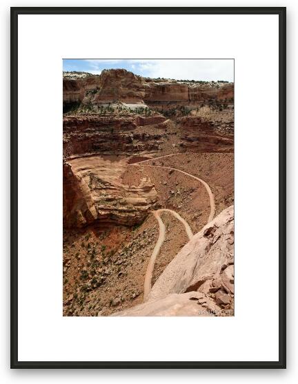 Shafer Trail switchbacks Framed Fine Art Print