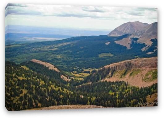 The valley where we started the hike Fine Art Canvas Print