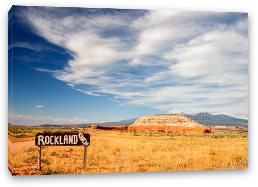 Rockland Ranch (where there are a bunch of large cave homes) Fine Art Canvas Print