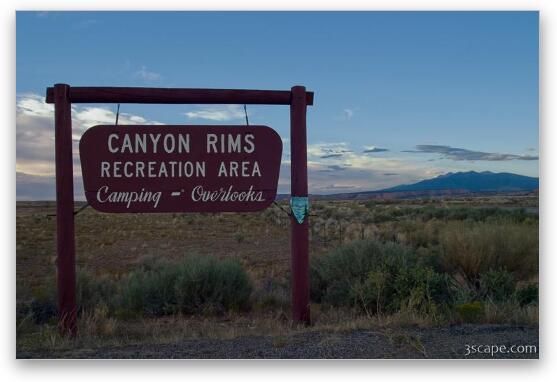 Canyon Rims Recreation Area Fine Art Print