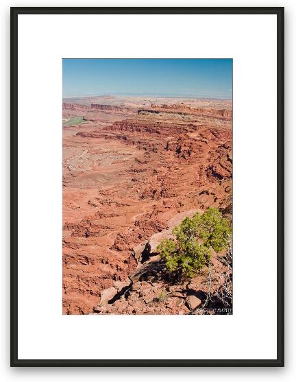 Hurrah Pass and Chicken Corners Trail from above Framed Fine Art Print