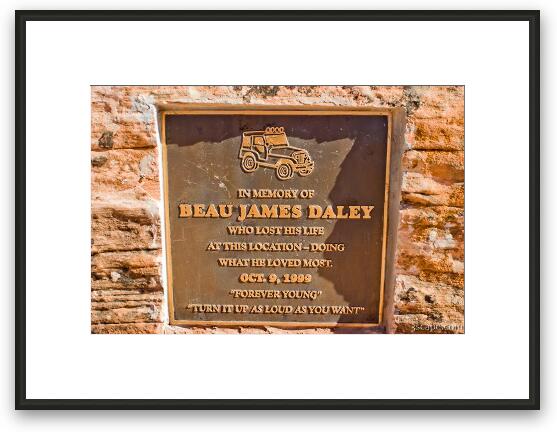 Beau James Daley memorial Framed Fine Art Print