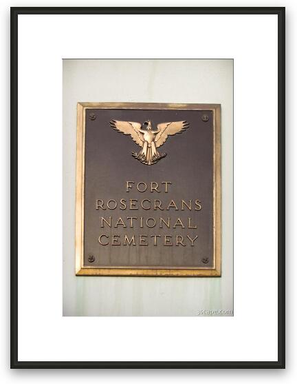 Fort Rosecrans National Cemetery Framed Fine Art Print