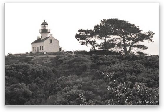 The Old Point Loma Lighthouse (Cabrillo National Monument) Fine Art Metal Print