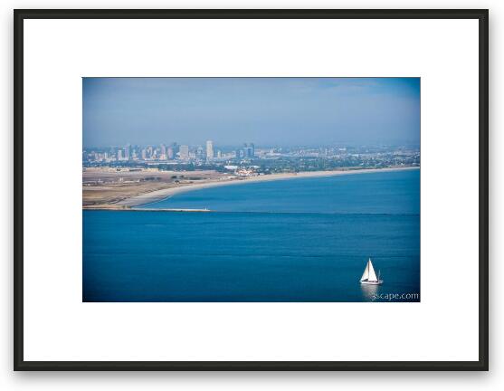 Sailing near San Diego Framed Fine Art Print