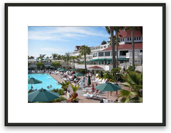 The pool and main building Framed Fine Art Print