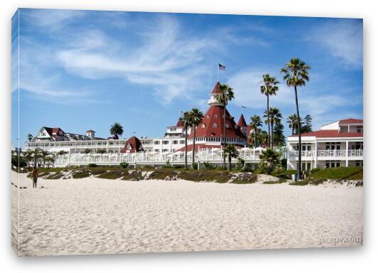 Hotel and Beach Fine Art Canvas Print