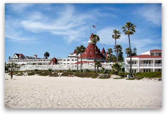 Hotel and Beach Fine Art Metal Print