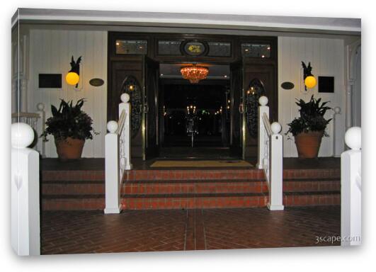 Entrance to the hotel Fine Art Canvas Print