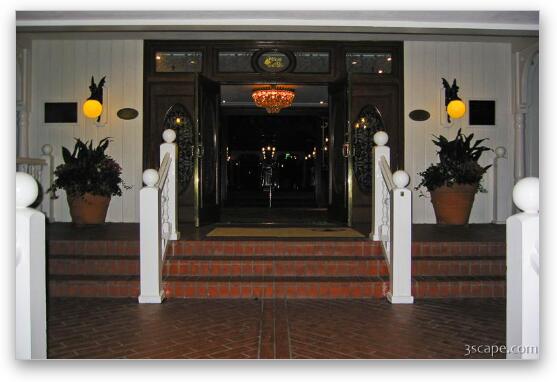 Entrance to the hotel Fine Art Metal Print