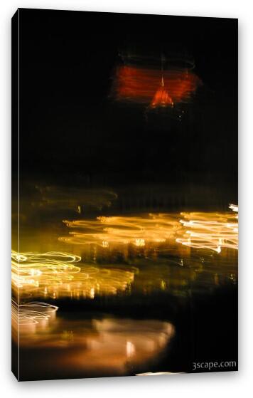 The hotel at night during and earthquake...? Fine Art Canvas Print