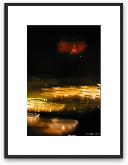The hotel at night during and earthquake...? Framed Fine Art Print