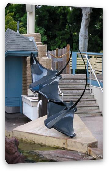 Stingray sculpture Fine Art Canvas Print