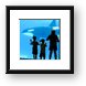 Kids watching the killer whales (Orca's) Framed Print