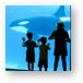 Kids watching the killer whales (Orca's) Metal Print
