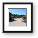 The building and Tiki huts Framed Print