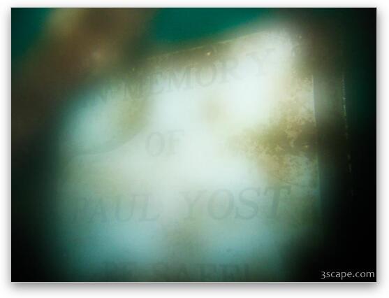 One of many memorial plaques left for divers who have died here (my lens was fogged) Fine Art Metal Print