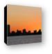 The Milwaukee skyline at sunset Canvas Print