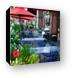 One of many downtown restaurants with outdoor seating Canvas Print