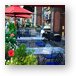 One of many downtown restaurants with outdoor seating Metal Print