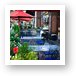 One of many downtown restaurants with outdoor seating Art Print