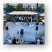 The square that becomes an ice rink in the winter. Metal Print