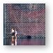 Children playing in Crown Fountain Metal Print