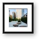 Seating in the gardens Framed Print