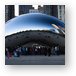 Crowds of people checking out Cloud Gate Metal Print