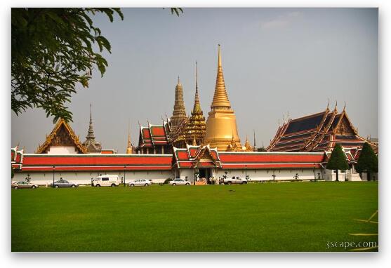 The walled area of Wat Phra Kaeo Fine Art Metal Print