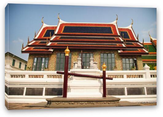 Temple building turned into a museum for ancient weapons Fine Art Canvas Print