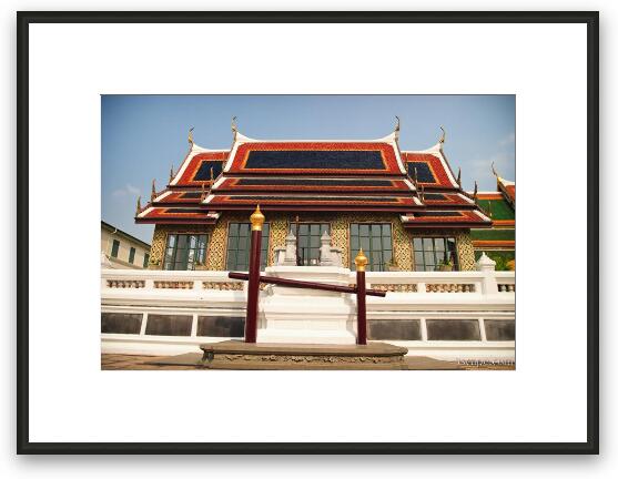 Temple building turned into a museum for ancient weapons Framed Fine Art Print