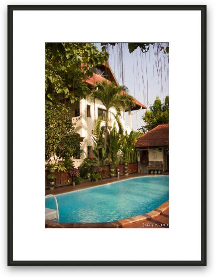The pool at River View Lodge Framed Fine Art Print