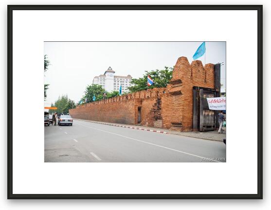 The wall and gateway to old Chiang Mai Framed Fine Art Print