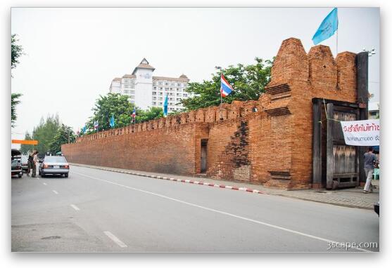 The wall and gateway to old Chiang Mai Fine Art Print