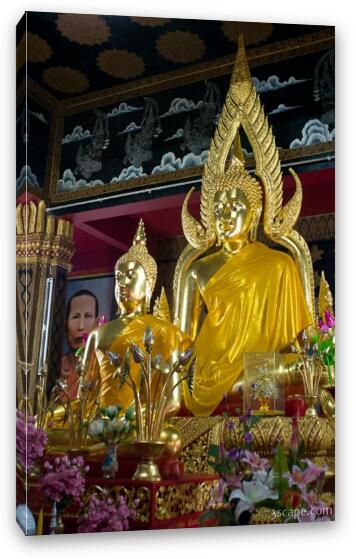 Buddha at Wat Phan On Fine Art Canvas Print
