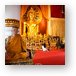 Monk inside Wat Phra Singh Metal Print