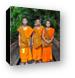 Three young Buddhist monks at a monastery in Chiang Mai, Thailand Canvas Print