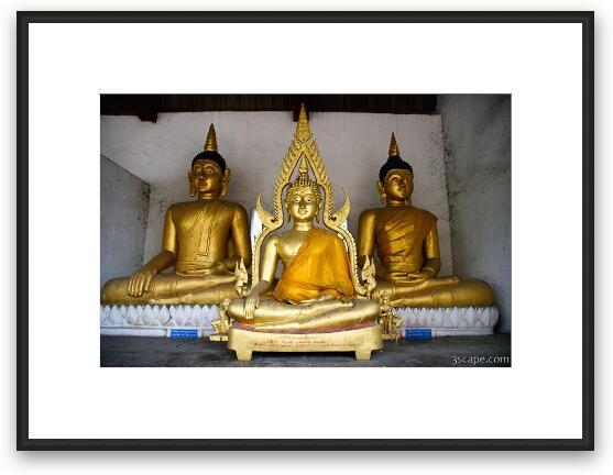 Buddhas near Wat Chedi Luang Framed Fine Art Print