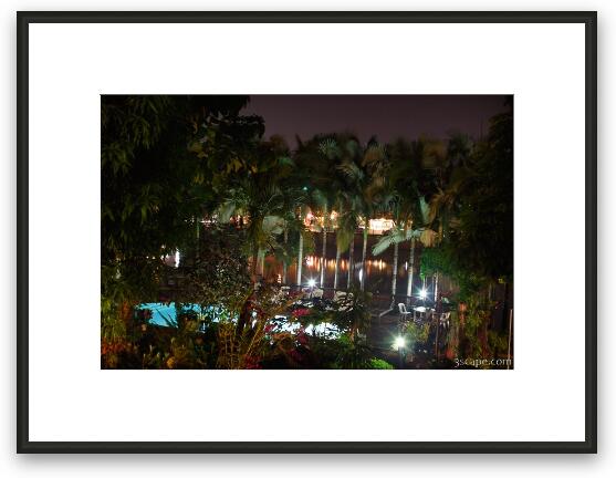 View out of our hotel at night. Framed Fine Art Print