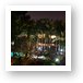 View out of our hotel at night. Art Print