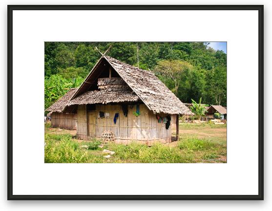 Hmong hut Framed Fine Art Print