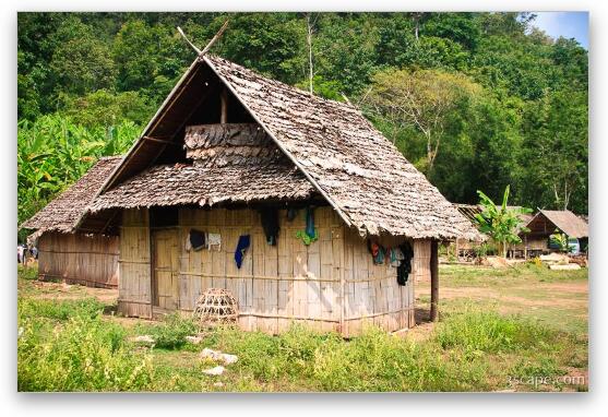 Hmong hut Fine Art Metal Print